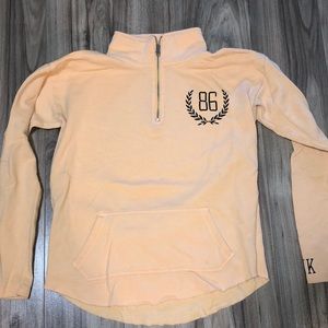 Pink 1/4 zip sweater